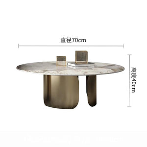 Round Side Coffee Table Outdoor Theater Tea Dining Living Room Table Marble Luxury Mesa De Centro Salon Nordic Furniture