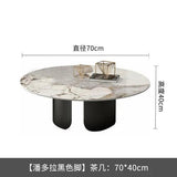 Round Side Coffee Table Outdoor Theater Tea Dining Living Room Table Marble Luxury Mesa De Centro Salon Nordic Furniture