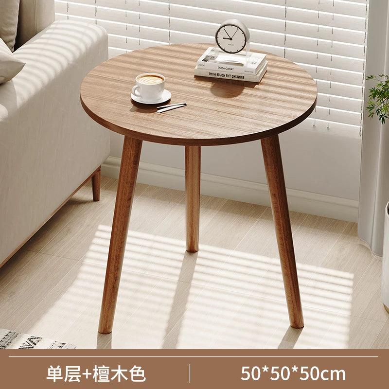 Round Small Coffee Tables Center Nordic Outdoor Wooden Bed Side Table Modern Design Balcony Couchtische Living Room Furniture