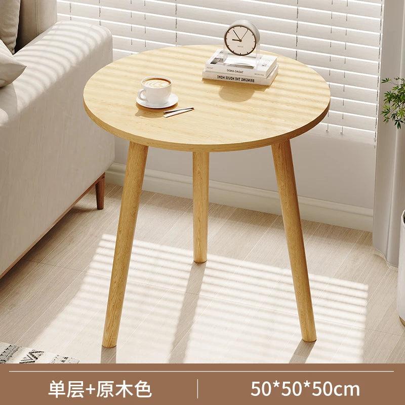 Round Small Coffee Tables Center Nordic Outdoor Wooden Bed Side Table Modern Design Balcony Couchtische Living Room Furniture