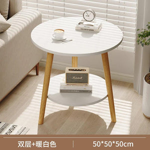 Round Small Coffee Tables Center Nordic Outdoor Wooden Bed Side Table Modern Design Balcony Couchtische Living Room Furniture