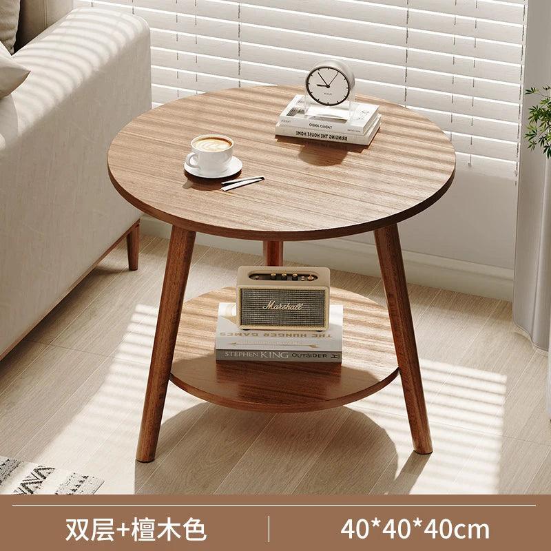 Round Small Coffee Tables Center Nordic Outdoor Wooden Bed Side Table Modern Design Balcony Couchtische Living Room Furniture