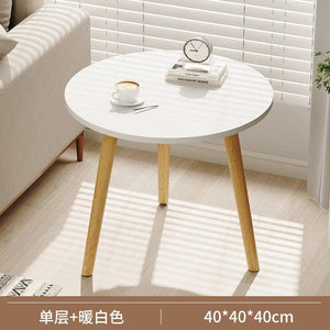 Round Small Coffee Tables Center Nordic Outdoor Wooden Bed Side Table Modern Design Balcony Couchtische Living Room Furniture