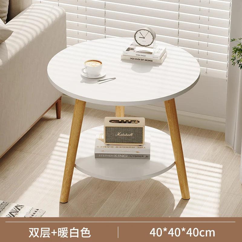 Round Small Coffee Tables Center Nordic Outdoor Wooden Bed Side Table Modern Design Balcony Couchtische Living Room Furniture