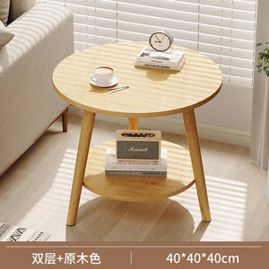 Round Small Coffee Tables Center Nordic Outdoor Wooden Bed Side Table Modern Design Balcony Couchtische Living Room Furniture