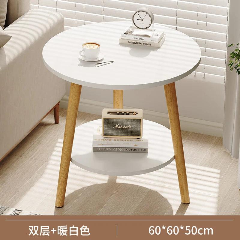 Round Small Coffee Tables Center Nordic Outdoor Wooden Bed Side Table Modern Design Balcony Couchtische Living Room Furniture