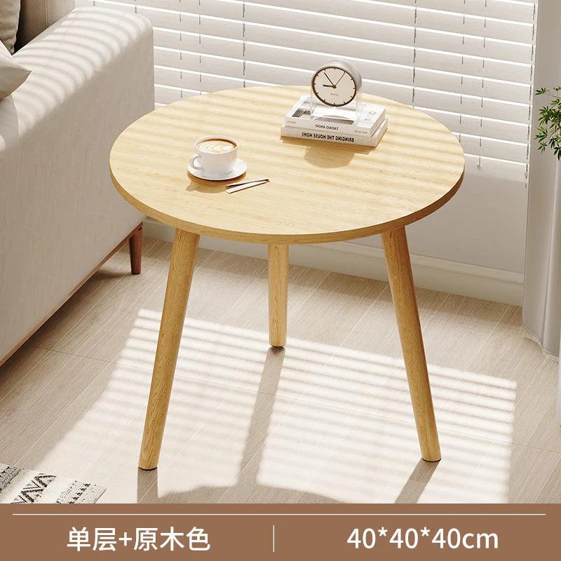 Round Small Coffee Tables Center Nordic Outdoor Wooden Bed Side Table Modern Design Balcony Couchtische Living Room Furniture