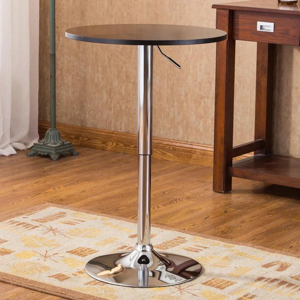 Roundhill Furniture Adjustable Height Bar Table bar table for home bar furniture mesa high bar table