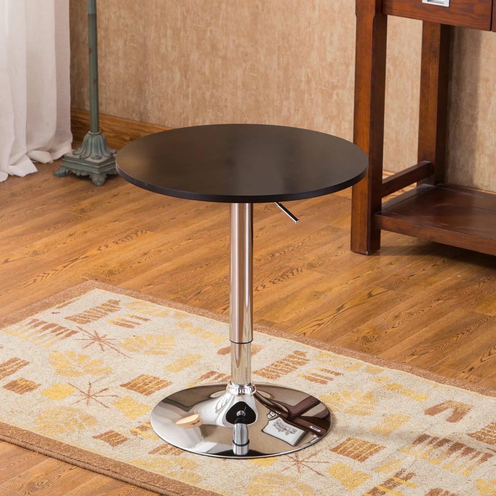 Roundhill Furniture Adjustable Height Bar Table bar table for home bar furniture mesa high bar table