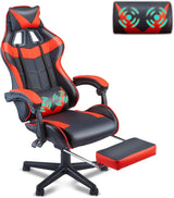 Computer Chair Office Ergonomic Gamer Chair Black Gaming Chairs With Footrest Mobile Armchair Relaxing Backrest Reclining Wheels