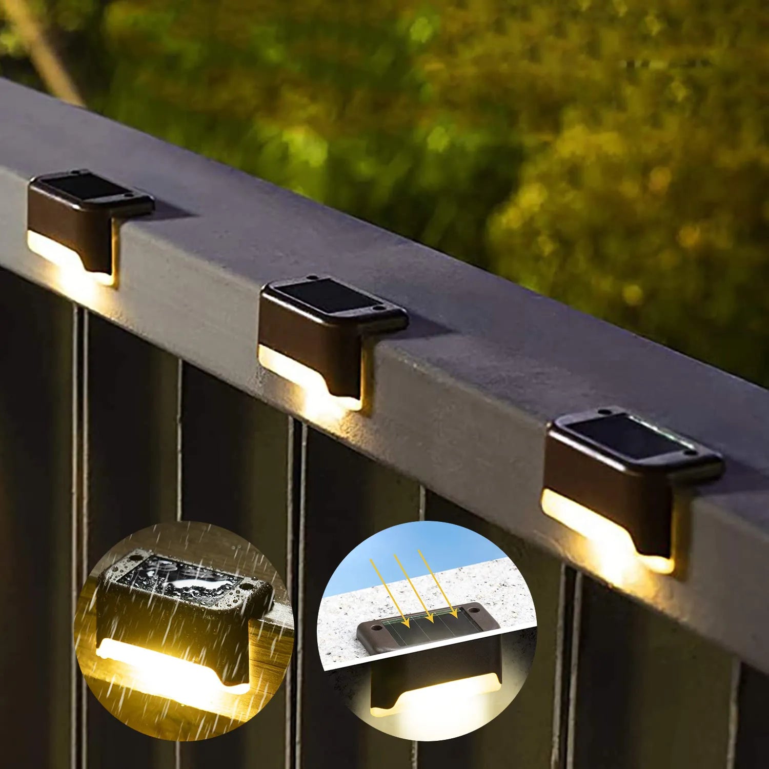 Luces LED solares para exteriores, lámpara de cubierta para jardín, luz Solar para escaleras, lámpara de paso Solar impermeable, decoración para Patio y jardín, 4/8/12/16 Uds.