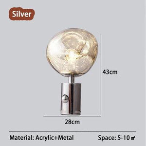 SANDYHA Lampara Mesita Noche Lava Light Led Hardware Acrylic Art Desk Lamp for Bedroom Home Decor Table Lighting Lampe De Chevet