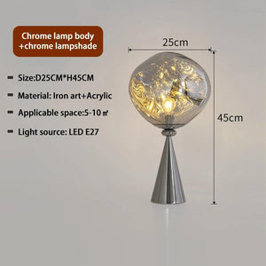 SANDYHA Lampara Mesita Noche Lava Light Led Hardware Acrylic Art Desk Lamp for Bedroom Home Decor Table Lighting Lampe De Chevet