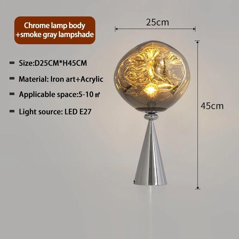 SANDYHA Lampara Mesita Noche Lava Light Led Hardware Acrylic Art Desk Lamp for Bedroom Home Decor Table Lighting Lampe De Chevet