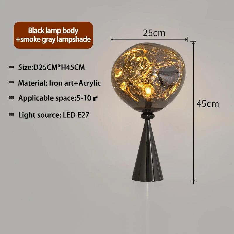 SANDYHA Lampara Mesita Noche Lava Light Led Hardware Acrylic Art Desk Lamp for Bedroom Home Decor Table Lighting Lampe De Chevet