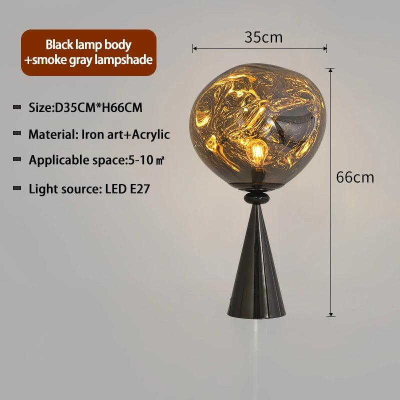 SANDYHA Lampara Mesita Noche Lava Light Led Hardware Acrylic Art Desk Lamp for Bedroom Home Decor Table Lighting Lampe De Chevet