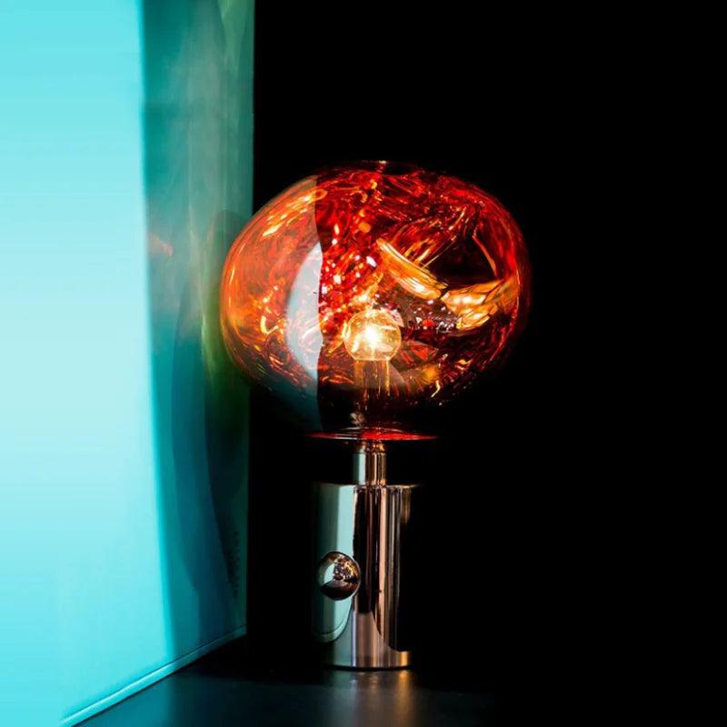 SANDYHA Lampara Mesita Noche Lava Light Led Hardware Acrylic Art Desk Lamp for Bedroom Home Decor Table Lighting Lampe De Chevet