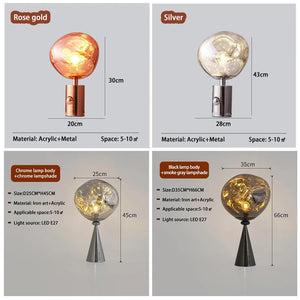 SANDYHA Lampara Mesita Noche Lava Light Led Hardware Acrylic Art Desk Lamp for Bedroom Home Decor Table Lighting Lampe De Chevet