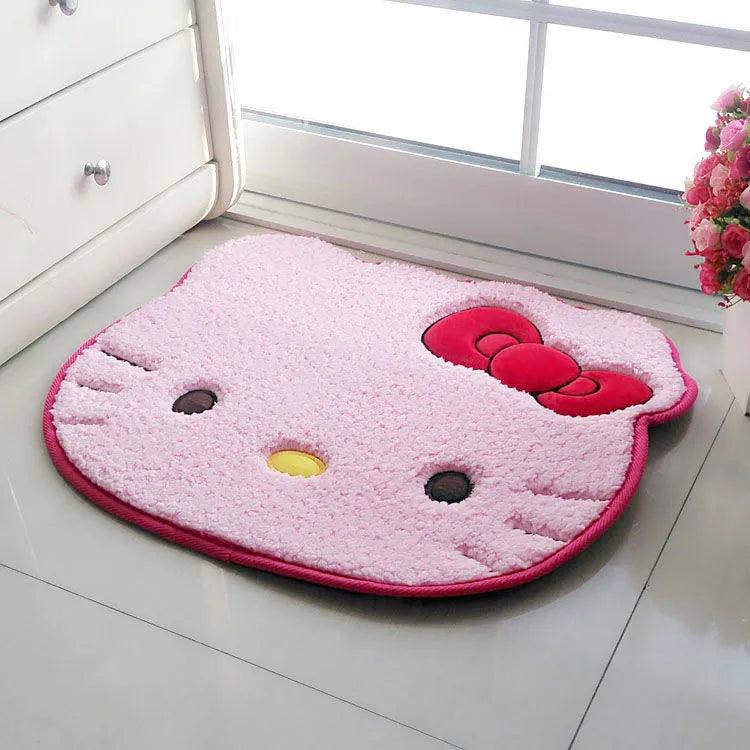 Sanrio Hello Kitty Rug Cartoon Cute Floor Bath Mat Velvet Memory Cotton Children Absorbent Door Footmat Non Slip Bathroom Carpet