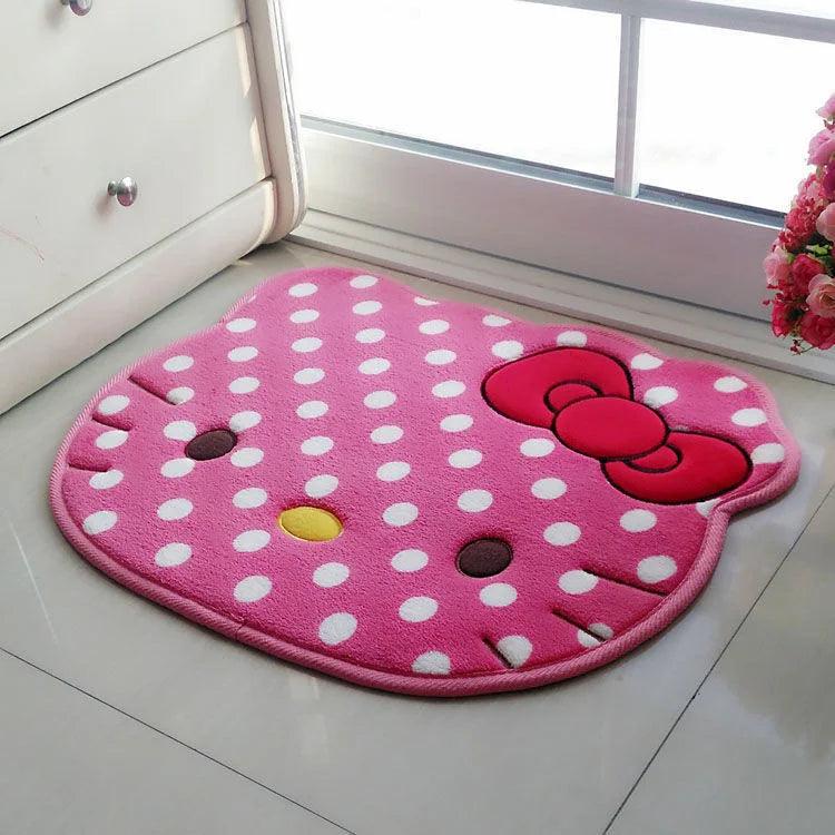 Sanrio Hello Kitty Rug Cartoon Cute Floor Bath Mat Velvet Memory Cotton Children Absorbent Door Footmat Non Slip Bathroom Carpet