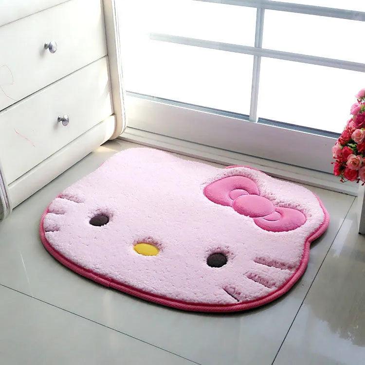 Sanrio Hello Kitty Rug Cartoon Cute Floor Bath Mat Velvet Memory Cotton Children Absorbent Door Footmat Non Slip Bathroom Carpet