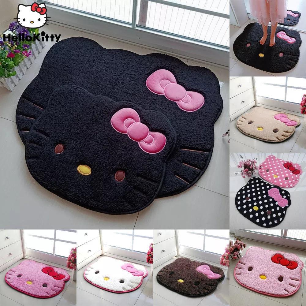 Sanrio Hello Kitty Rug Cartoon Cute Floor Bath Mat Velvet Memory Cotton Children Absorbent Door Footmat Non Slip Bathroom Carpet