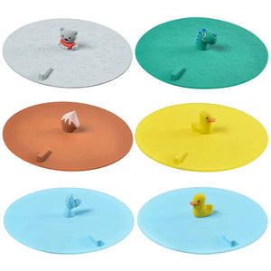 Silicone Bathtub Stopper Leakage-proof Drain Cover Sink Hair Stopper Tub Flat Plug Stopper Bathroom Accessories