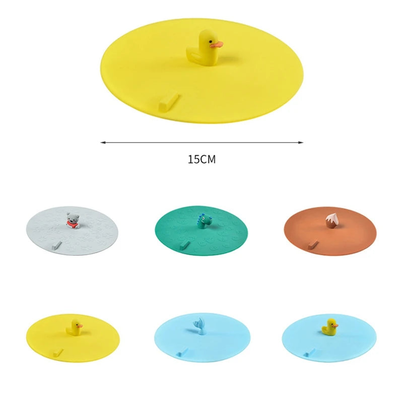 Silicone Bathtub Stopper Leakage-proof Drain Cover Sink Hair Stopper Tub Flat Plug Stopper Bathroom Accessories