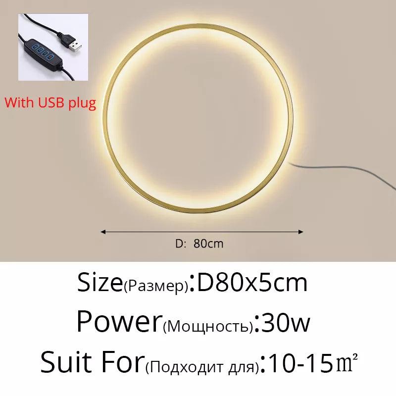 Simple Circle Background Decoration Lamps New Modern LED Wall Lights Living Room Bedroom Bedside Aisle Corridor Indoor Lighting