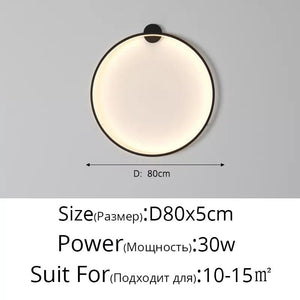 Simple Circle Background Decoration Lamps New Modern LED Wall Lights Living Room Bedroom Bedside Aisle Corridor Indoor Lighting