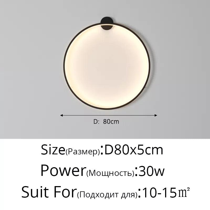 Simple Circle Background Decoration Lamps New Modern LED Wall Lights Living Room Bedroom Bedside Aisle Corridor Indoor Lighting