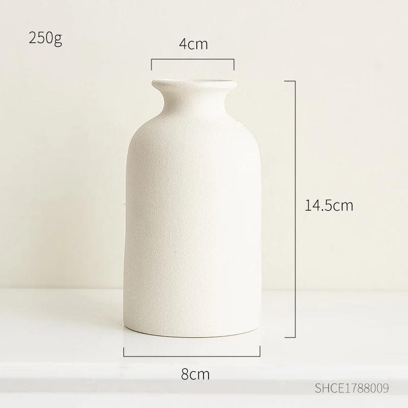 Simple Frosted Ceramic Vase Nordic Home Living Room Decoration Cachepot for Flowers Desk Table Decoration Wedding Decoration