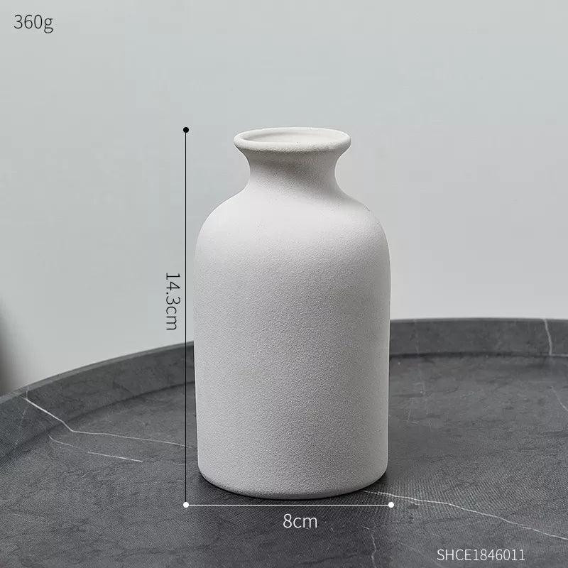 Simple Frosted Ceramic Vase Nordic Home Living Room Decoration Cachepot for Flowers Desk Table Decoration Wedding Decoration