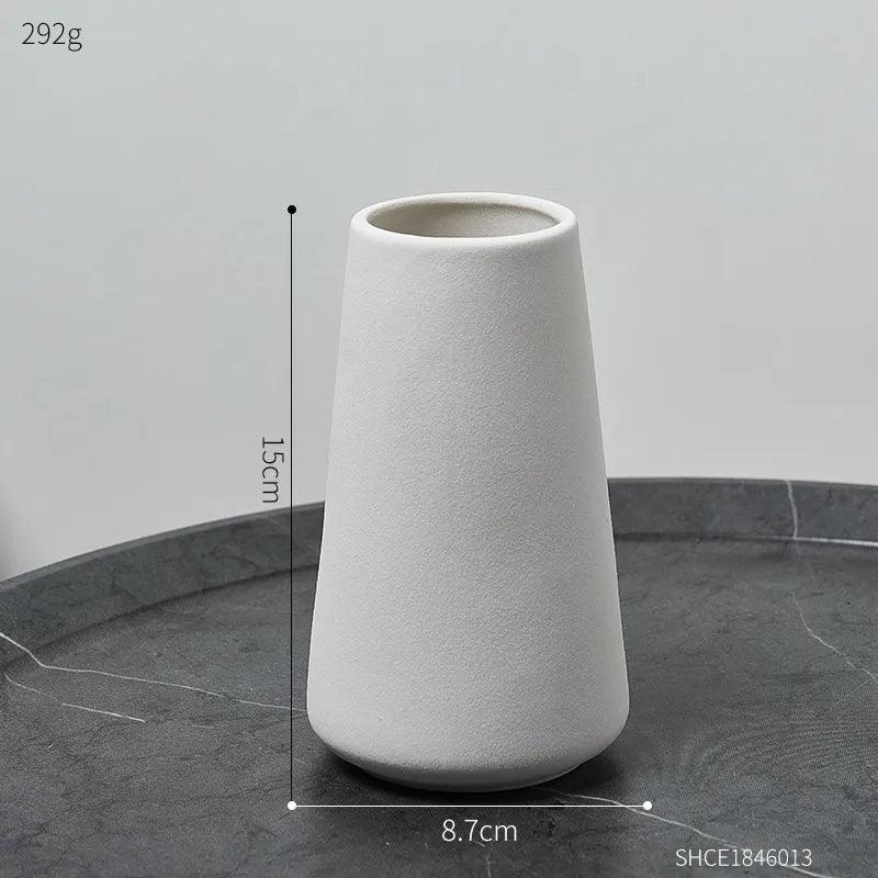 Simple Frosted Ceramic Vase Nordic Home Living Room Decoration Cachepot for Flowers Desk Table Decoration Wedding Decoration