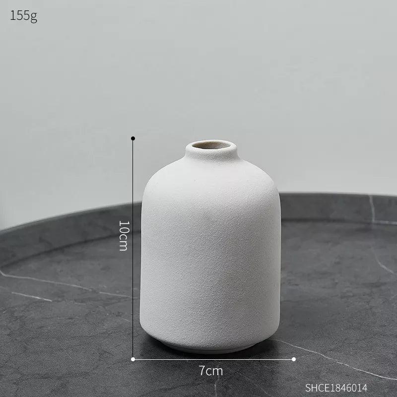 Simple Frosted Ceramic Vase Nordic Home Living Room Decoration Cachepot for Flowers Desk Table Decoration Wedding Decoration