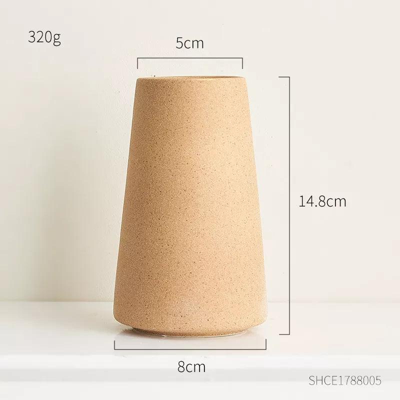 Simple Frosted Ceramic Vase Nordic Home Living Room Decoration Cachepot for Flowers Desk Table Decoration Wedding Decoration