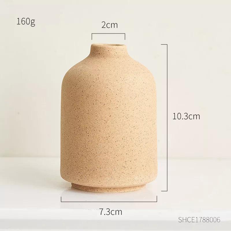 Simple Frosted Ceramic Vase Nordic Home Living Room Decoration Cachepot for Flowers Desk Table Decoration Wedding Decoration