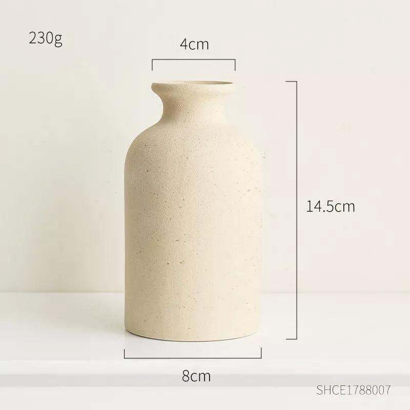 Simple Frosted Ceramic Vase Nordic Home Living Room Decoration Cachepot for Flowers Desk Table Decoration Wedding Decoration