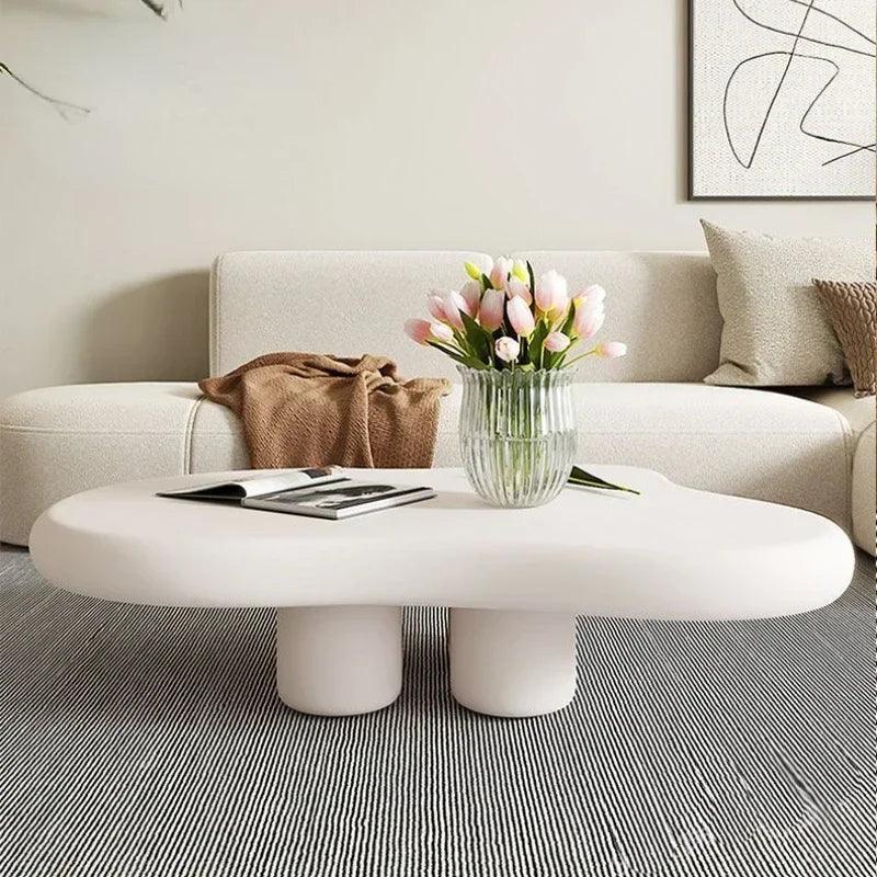 Simple Modern Cloud Shaped Coffee Tables for Living Room Luxury Center Table White Sofa Side Table Kawaii Room Decor Furniture