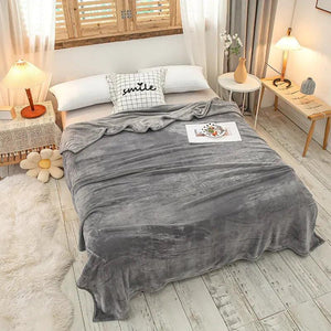 Simple Winter Blanket Rectangle Blanket Double Side Home Supply Rectangle Soft Warm Blankets