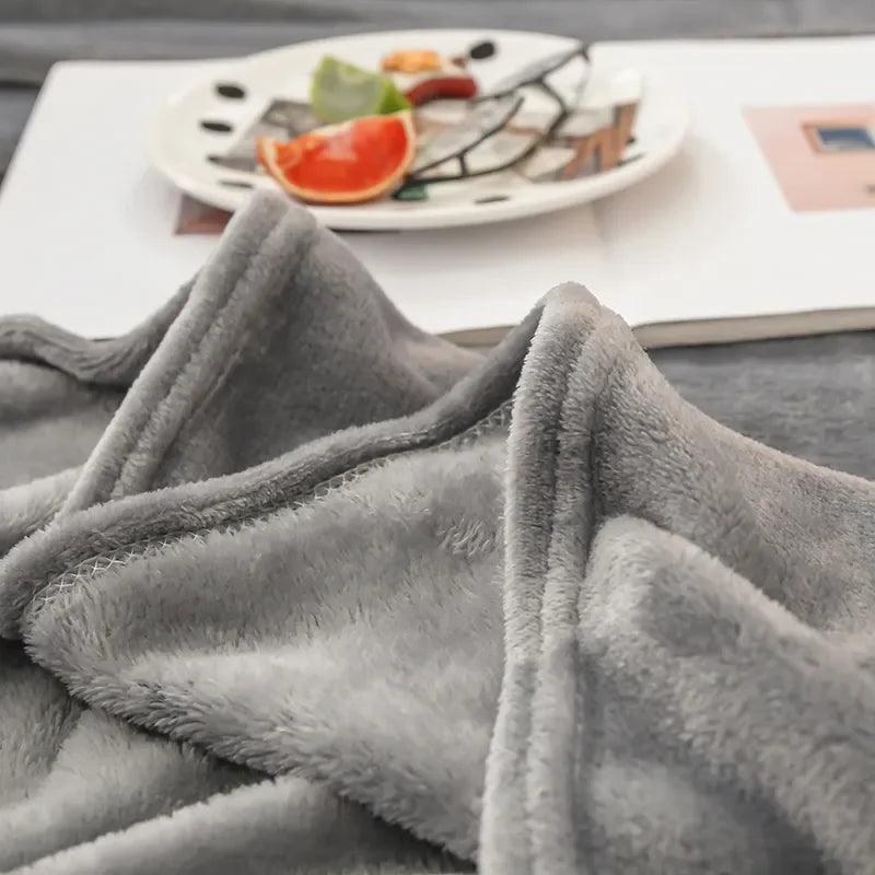 Simple Winter Blanket Rectangle Blanket Double Side Home Supply Rectangle Soft Warm Blankets