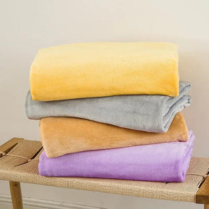 Simple Winter Blanket Rectangle Blanket Double Side Home Supply Rectangle Soft Warm Blankets