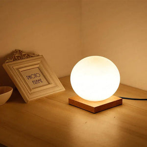 Simple glass ball table lamp living room study desk lamp Wooden Small Round Desk Lamp Home Decor bedroom bedside Light Fixture