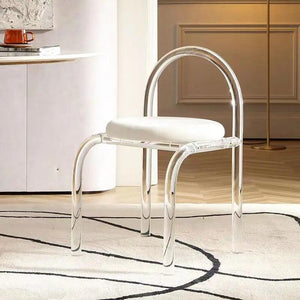 Six Colors Crystal Makeup Chair Acrylic Furniture Casual Design Backrest Dining Chair Ins Living Room Single Sofa