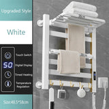 Smart Bathroom Electric Heated Towel Rack Black Electric Towel Rail Thermal Towel Radiator Cloth Screen Dryers Bath Heated Towel