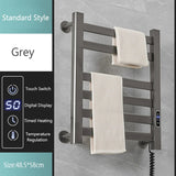 Smart Bathroom Electric Heated Towel Rack Black Electric Towel Rail Thermal Towel Radiator Cloth Screen Dryers Bath Heated Towel