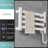 Smart Bathroom Electric Heated Towel Rack Black Electric Towel Rail Thermal Towel Radiator Cloth Screen Dryers Bath Heated Towel