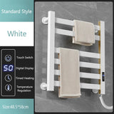 Smart Bathroom Electric Heated Towel Rack Black Electric Towel Rail Thermal Towel Radiator Cloth Screen Dryers Bath Heated Towel