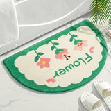 Soft Floor Mats Small Fresh Text Flowers Rugs Home Entrance Carpet Bedroom Toilet Bathroom Door Absorbent Non-Slip Foot Pad