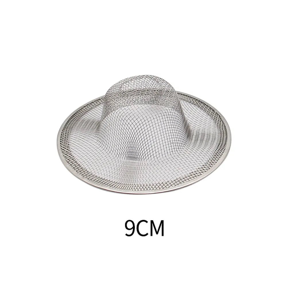 Stainless Steel Drains Kitchen Sink Strainers Bathroom Hair Filter Kitchen Bath Accessories Floor Drain Net Hair Blocking Filter